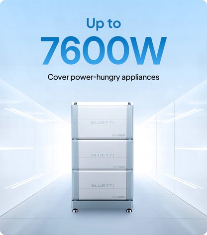 BLUETTI EP760 + 2x B500 home battery 10kWh - Off Grid Power Station